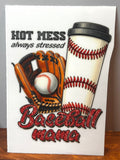 Hot Mess Baseball Mama - Decal