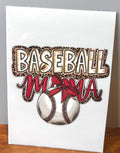Baseball Mama Bow - Decal