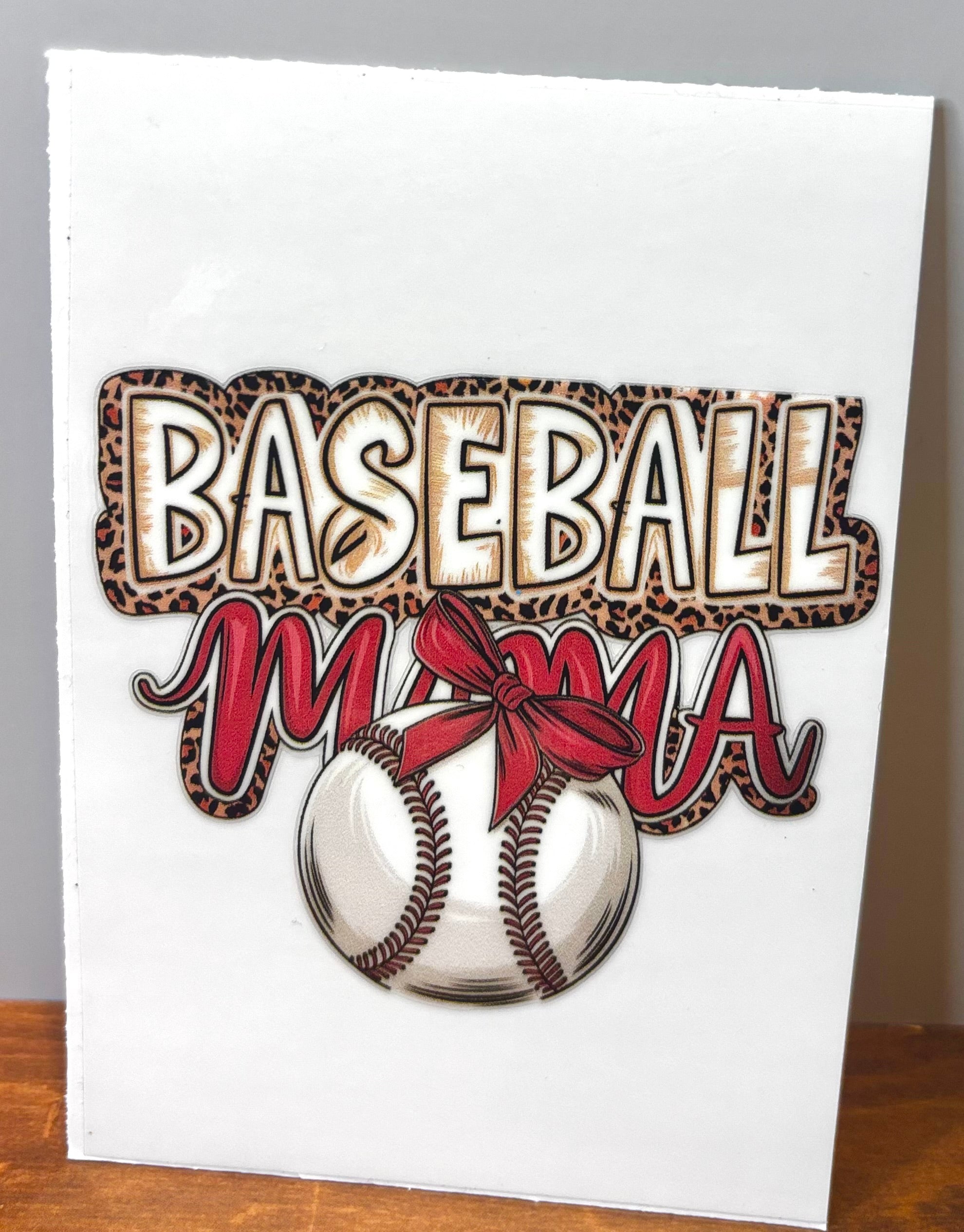Baseball Mama Bow - Decal