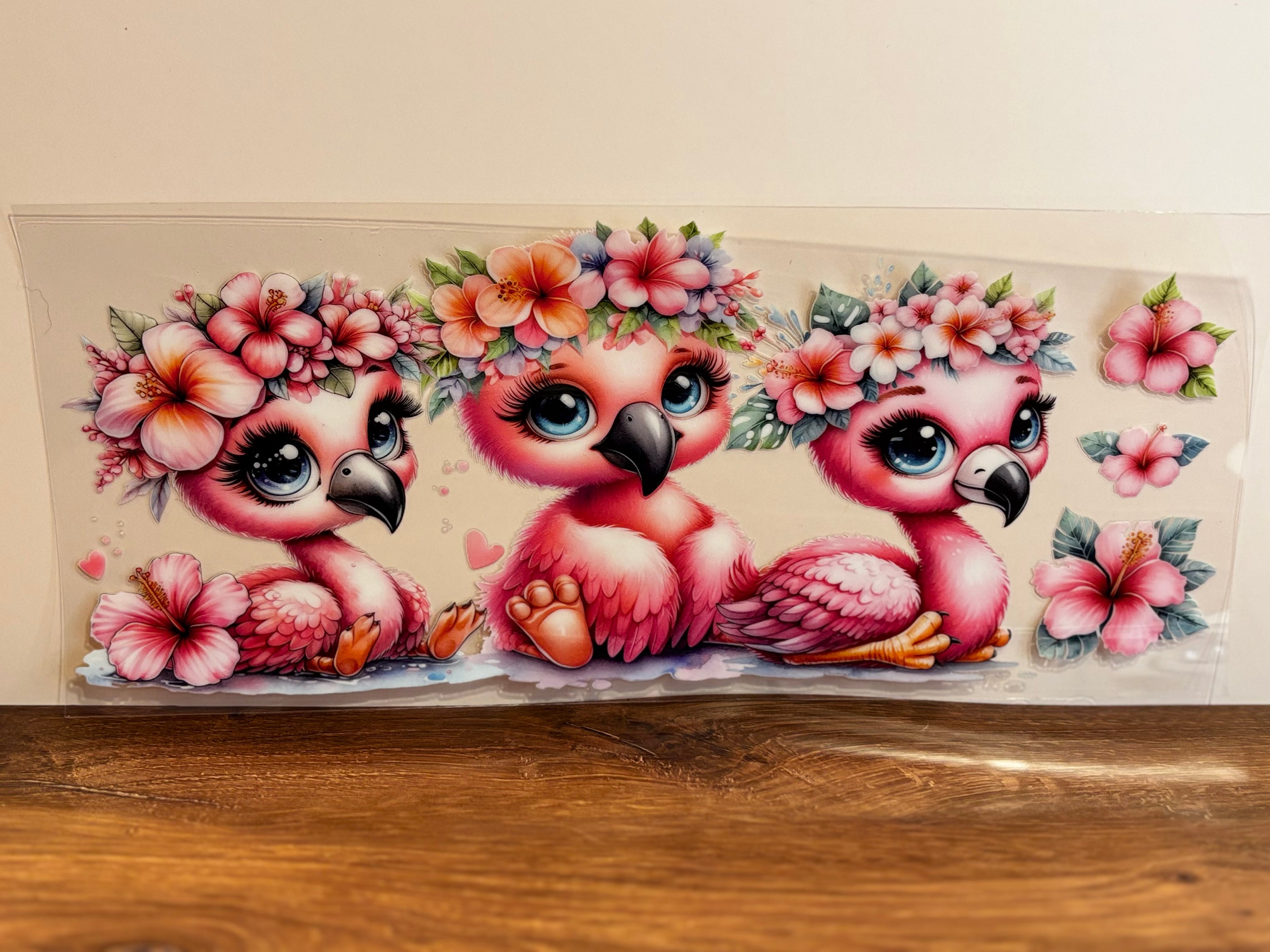 Flamingos w/ Flowers