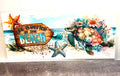 Life Is Better At The Beach - Sea Turtle w/ Flowers - Wrap