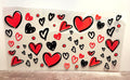 Red & Black Hearts - Wrap