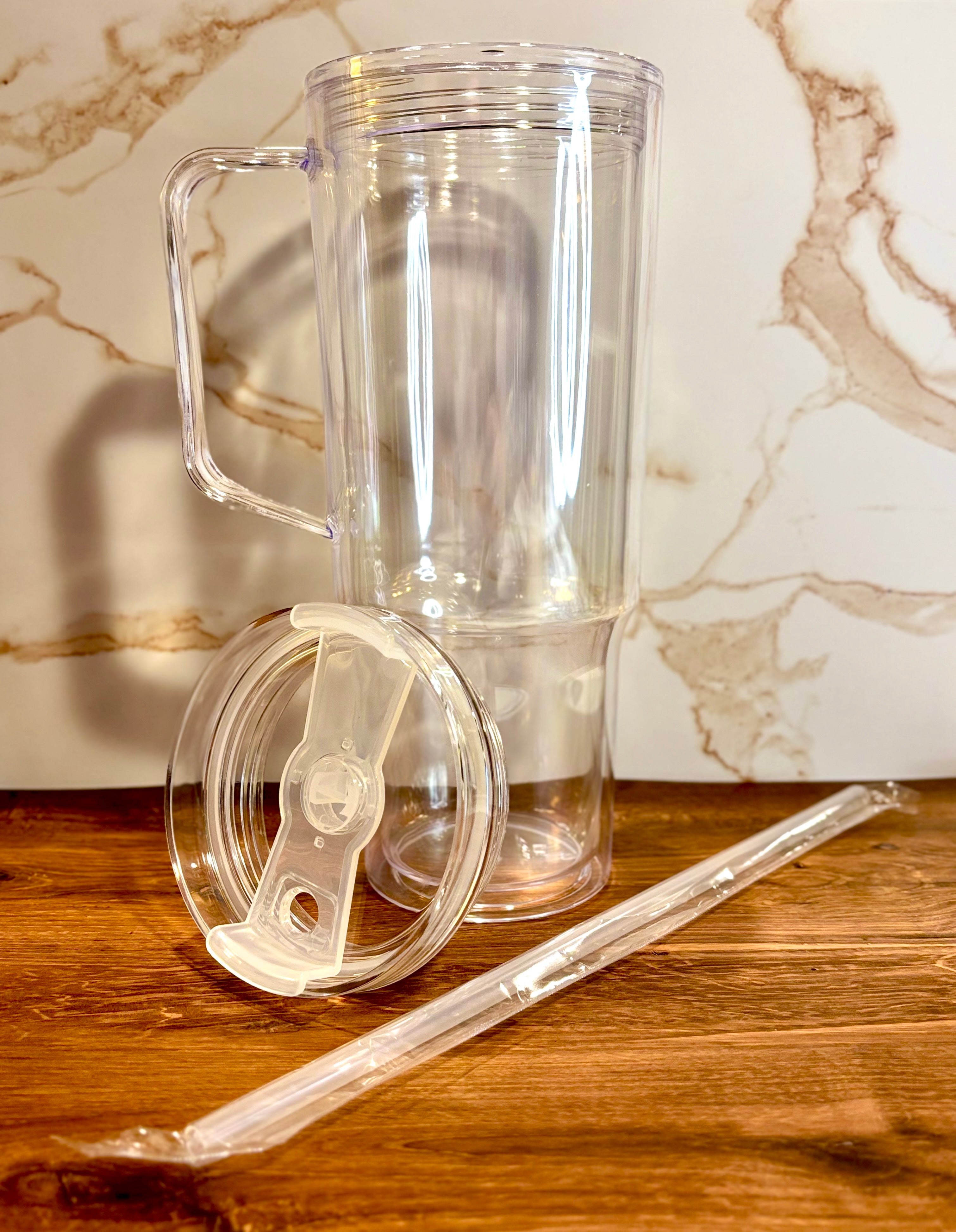 40oz Acrylic Snowglobe w/ handle