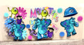 Blue & Green Monster - Wrap