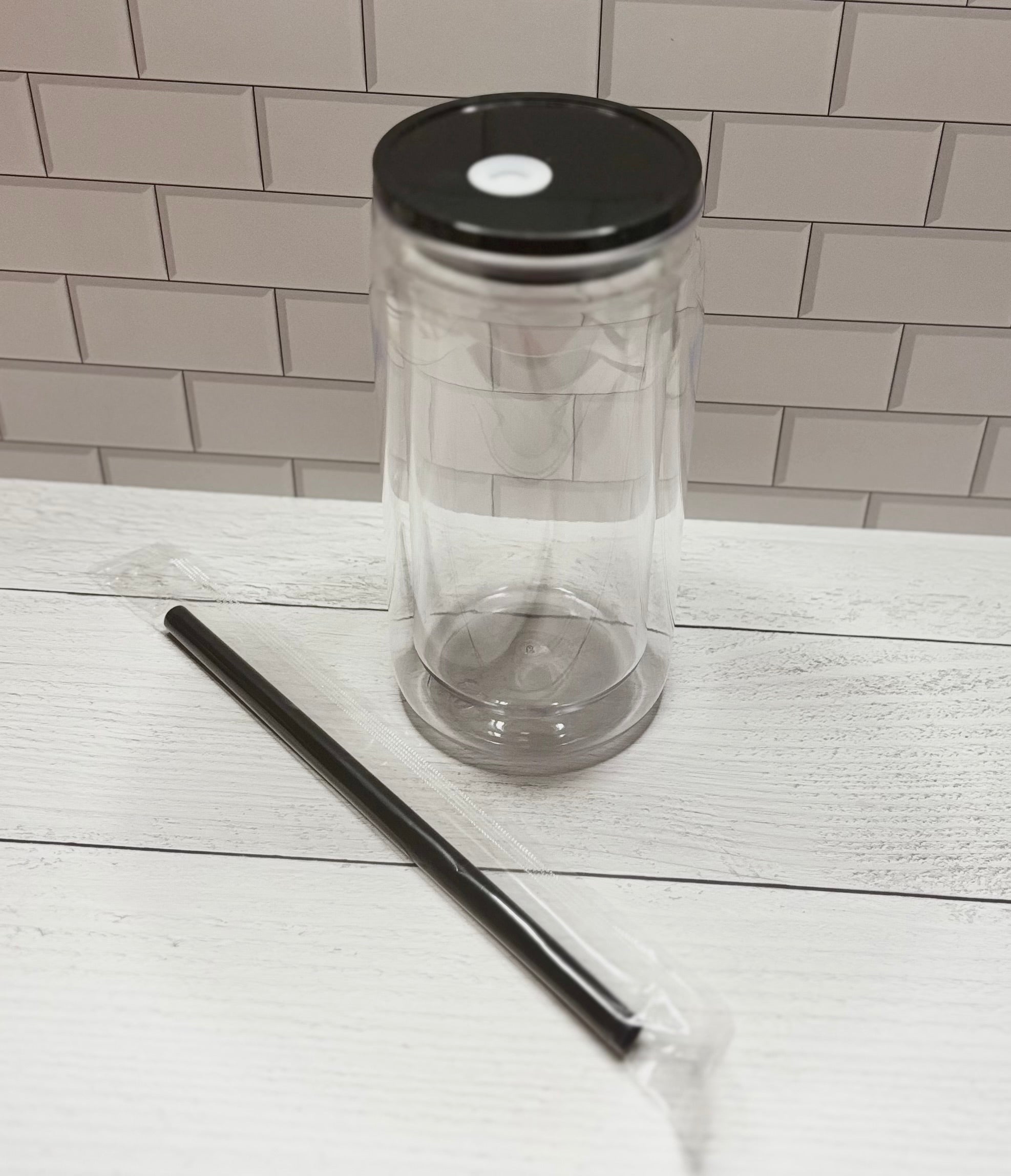 16oz Acrylic Snowglobe - Black