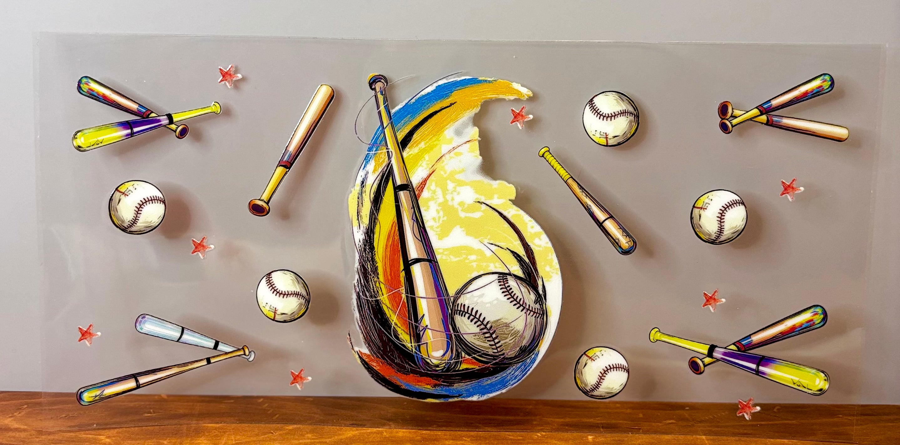 Baseball Bats (Yellow & Blue) - Wrap