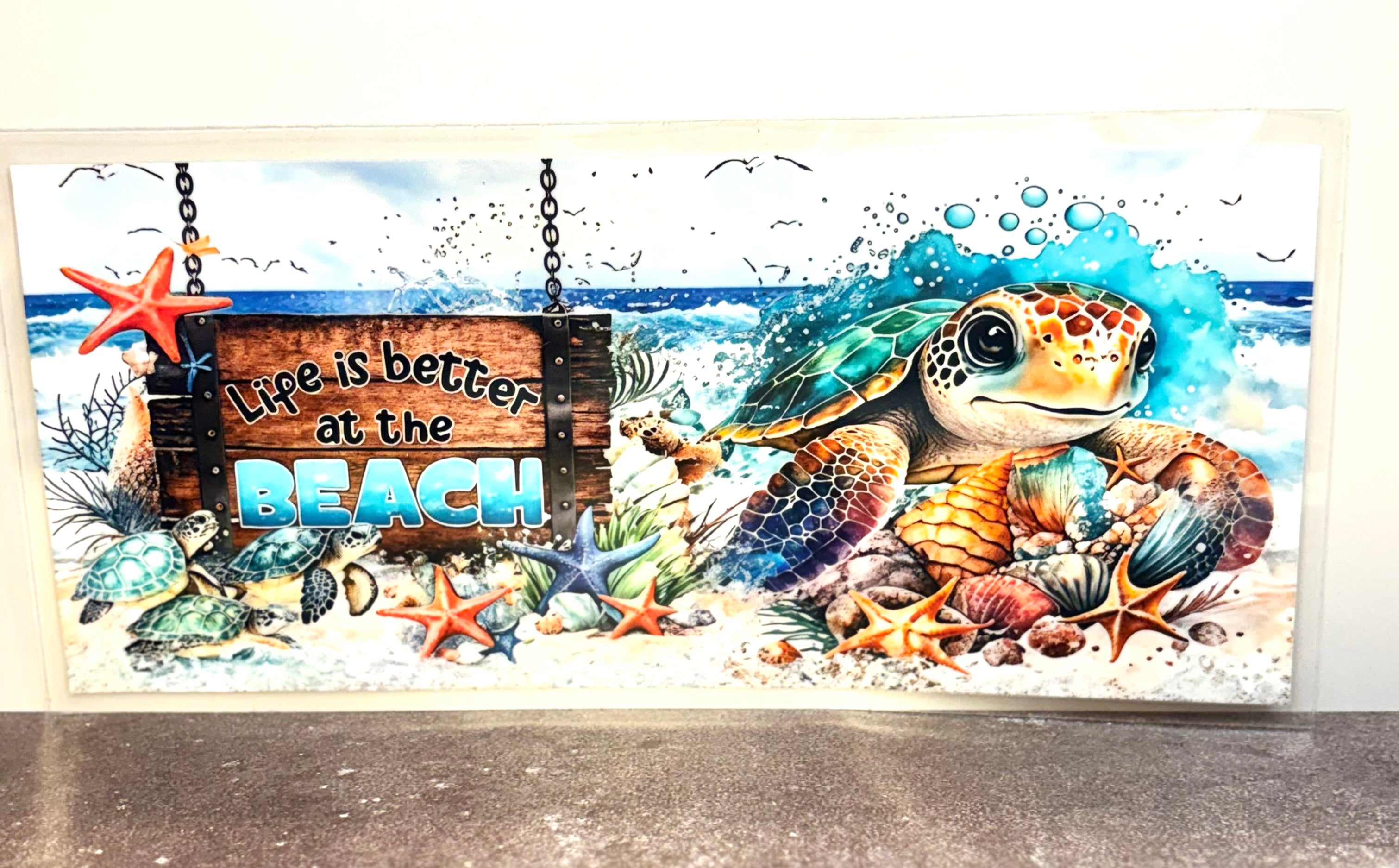 Life Is Better At The Beach - Sea Turtle(Blue) - Wrap