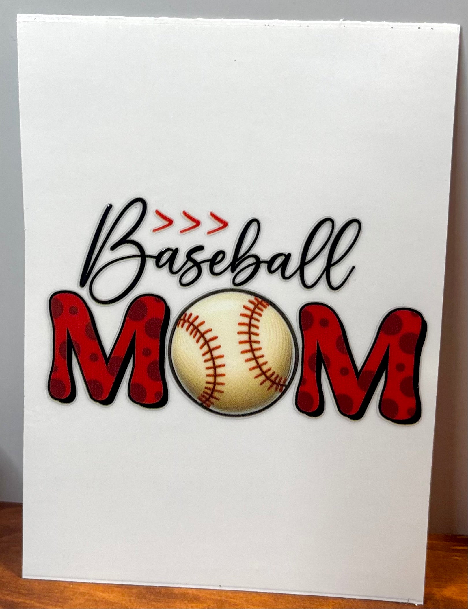 Baseball Mom (red arrows) - Decal