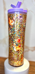 Pre-made 20oz Acrylic Snowglobe Water Bottle