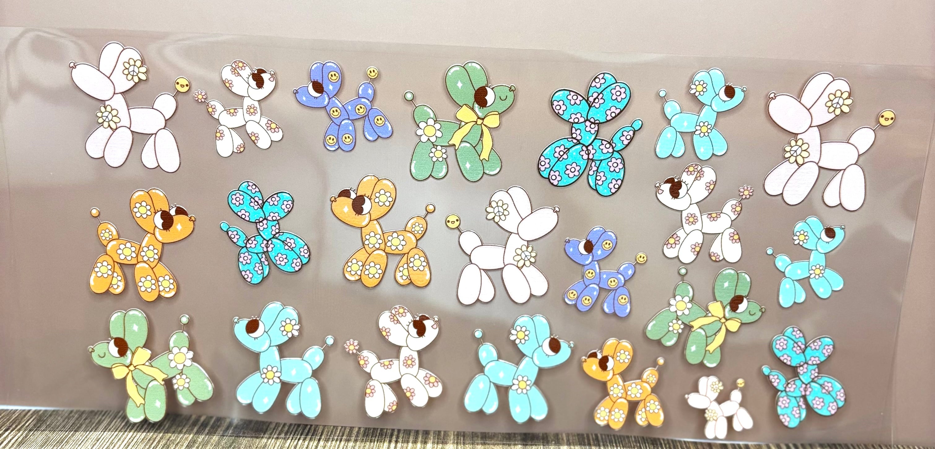 Flower Balloon Dogs Wrap