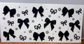 Black Bows & Gray Flowers - Wrap