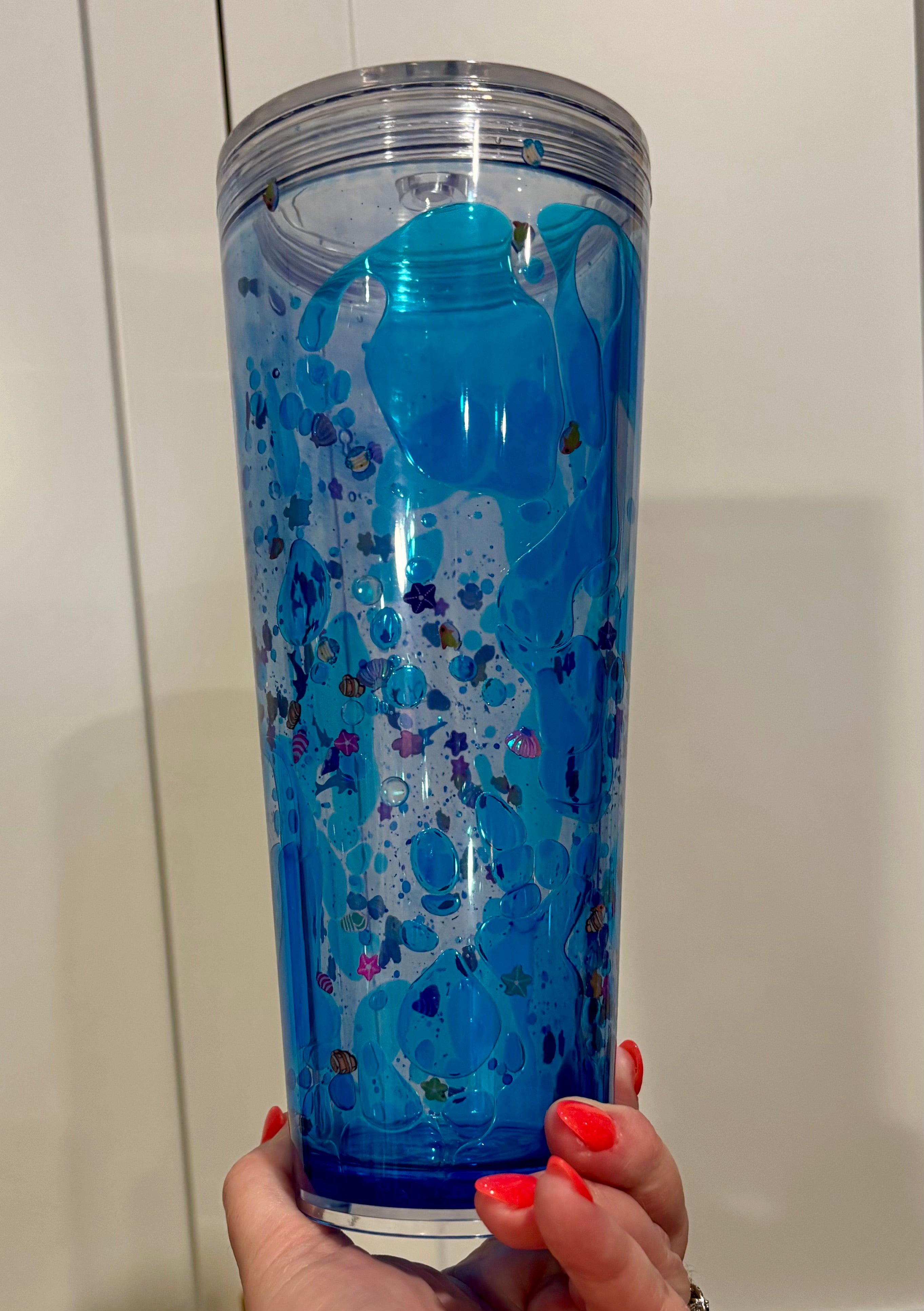 24oz Acrylic Snowglobe Tumbler - Aquarium - read description