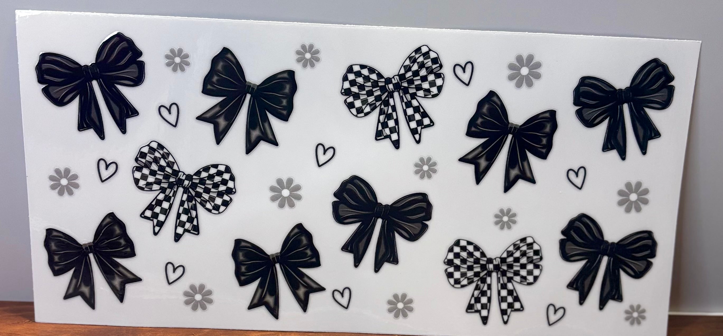 Black Bows Checkered - Wrap