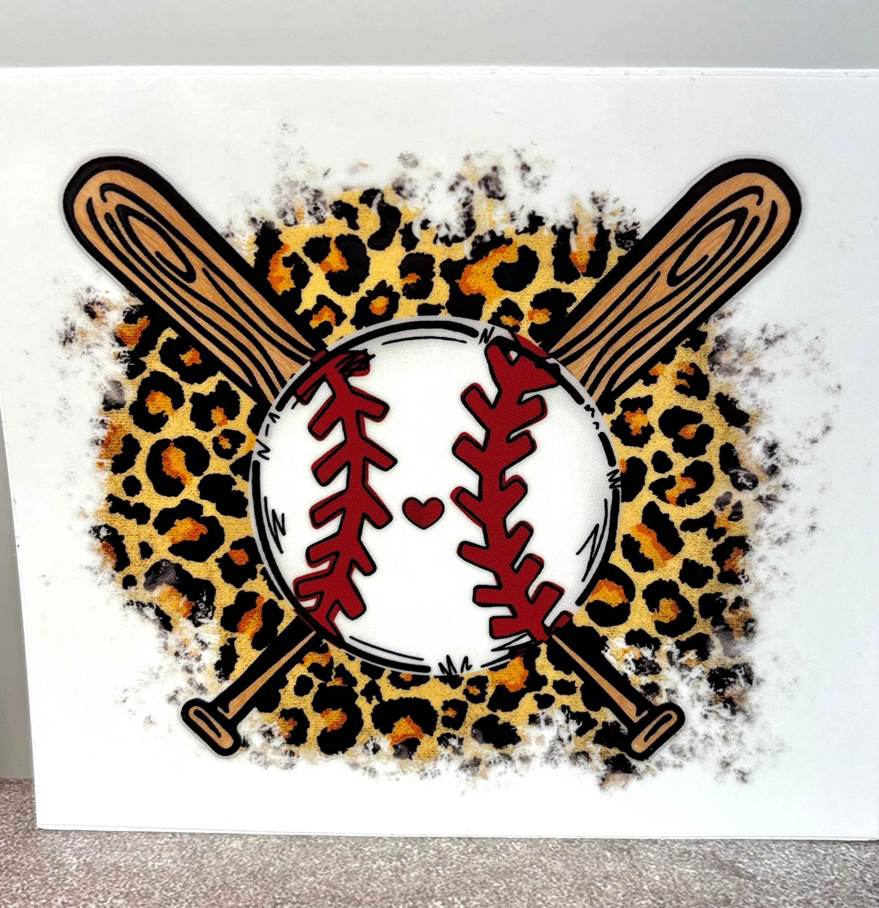 Baseball Leopard print - Decal