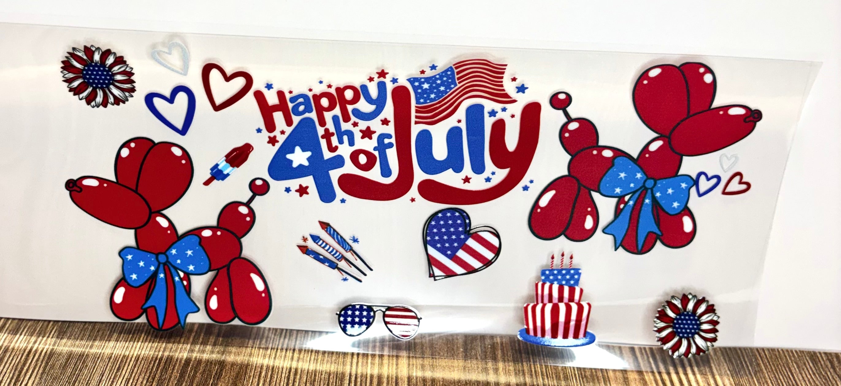 4th of July Balloon Dog Wrap