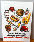 Hot Mess Baseball Mama Mix - Decal