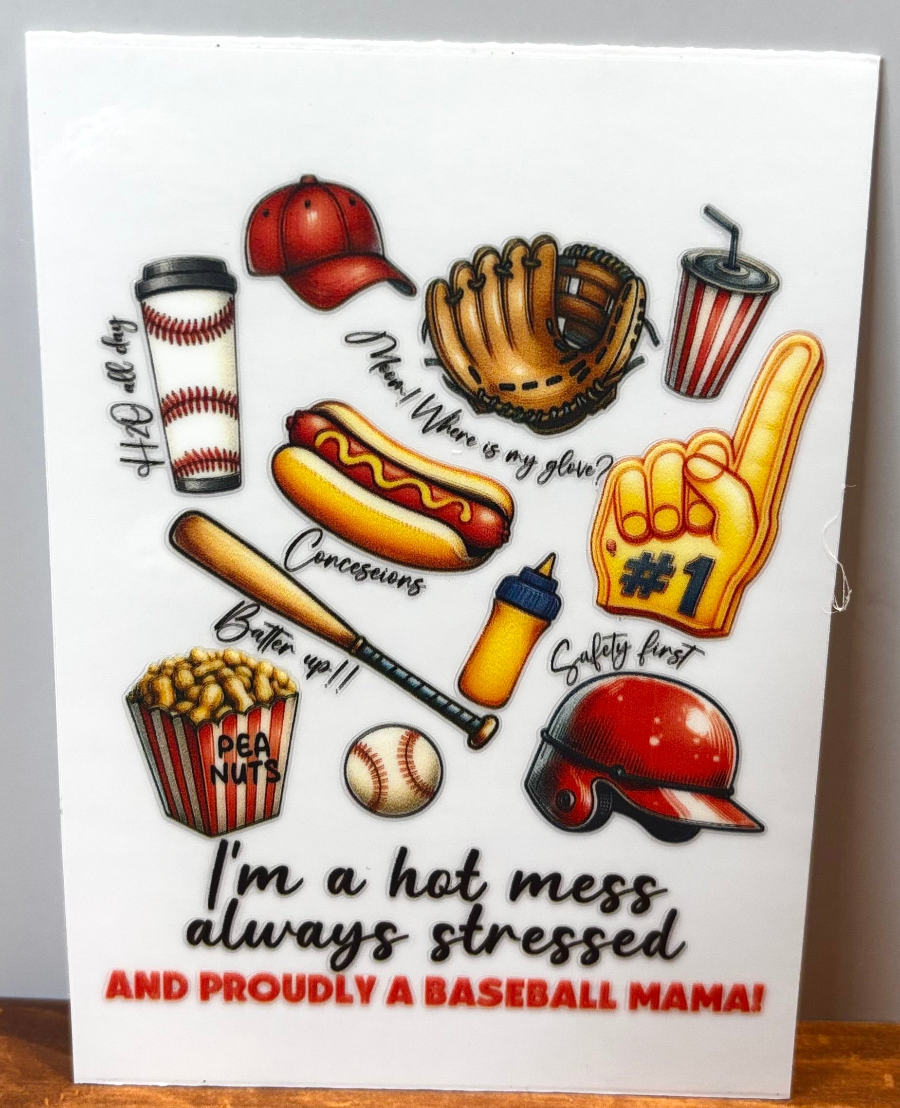 Hot Mess Baseball Mama Mix - Decal
